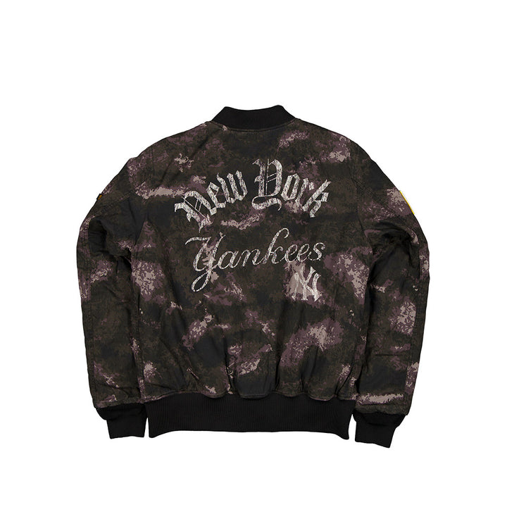 New York Yankees MLB x Alpha Industries Black Reversible Bomber Jacket