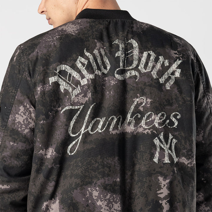 New York Yankees MLB x Alpha Industries Black Reversible Bomber Jacket