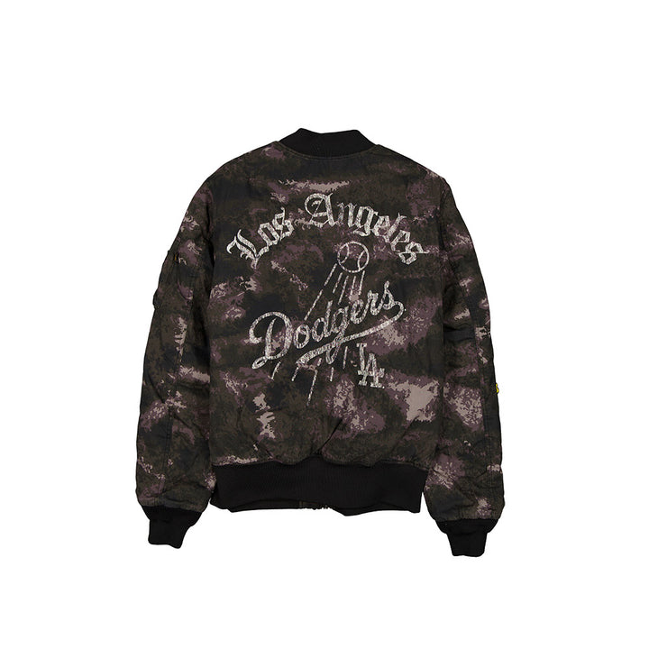Los Angeles Dodgers MLB x Alpha Industries Black Reversible Bomber Jacket