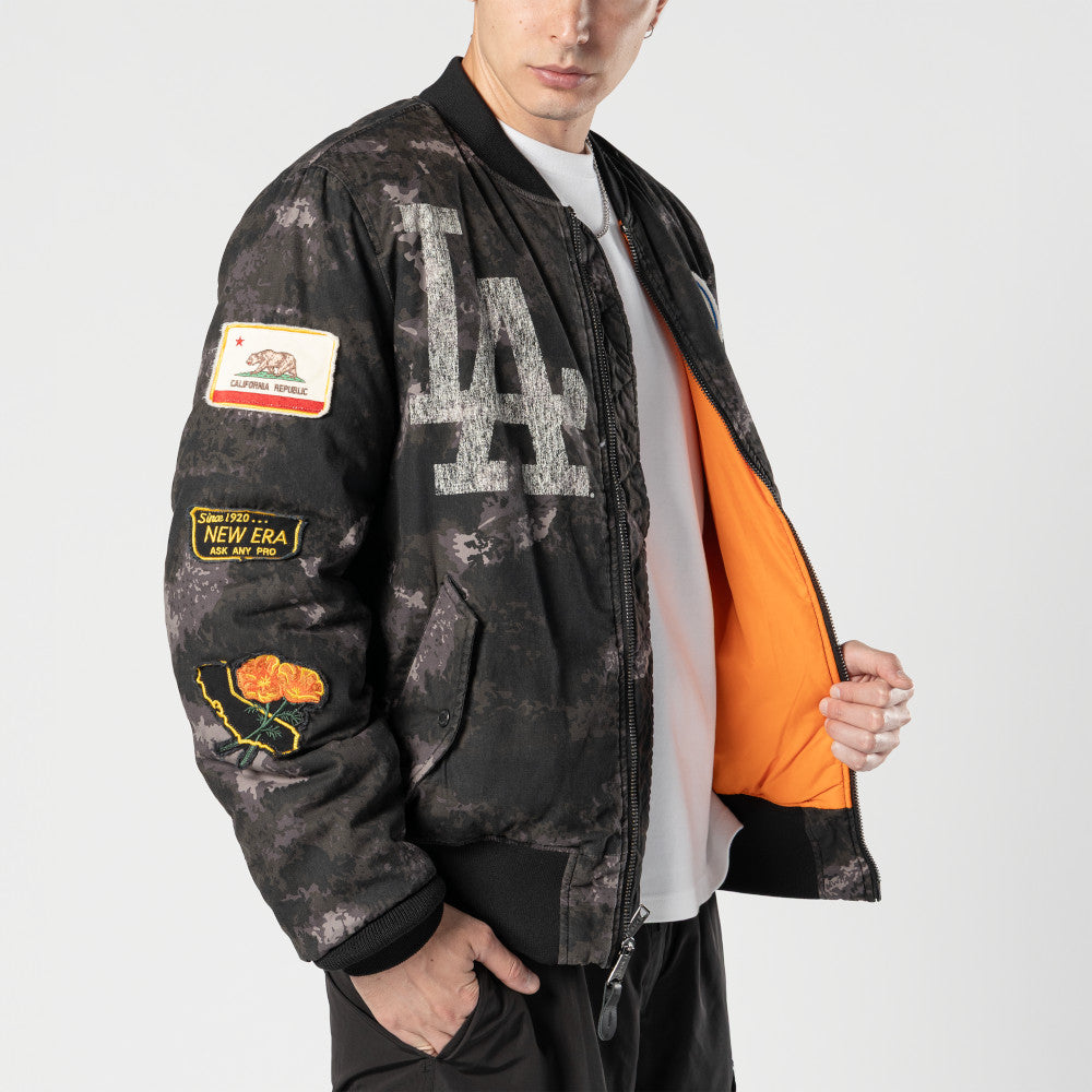Los Angeles Dodgers MLB x Alpha Industries Black Reversible Bomber Jacket