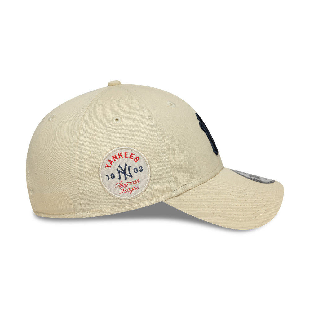 9FORTY New York Yankees Side Patch Light Cream Adjustable