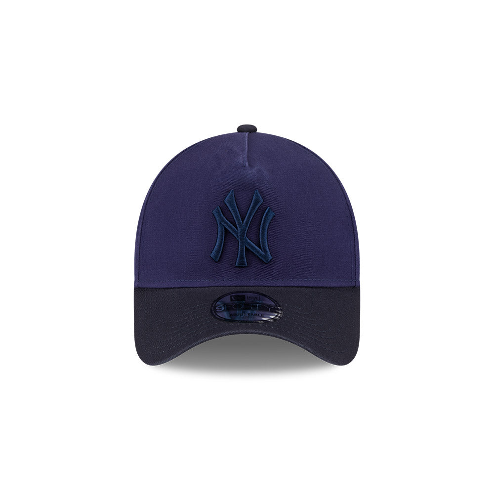 9FORTY A-Frame New York Yankees 2 Shade Wash Navy Snapback