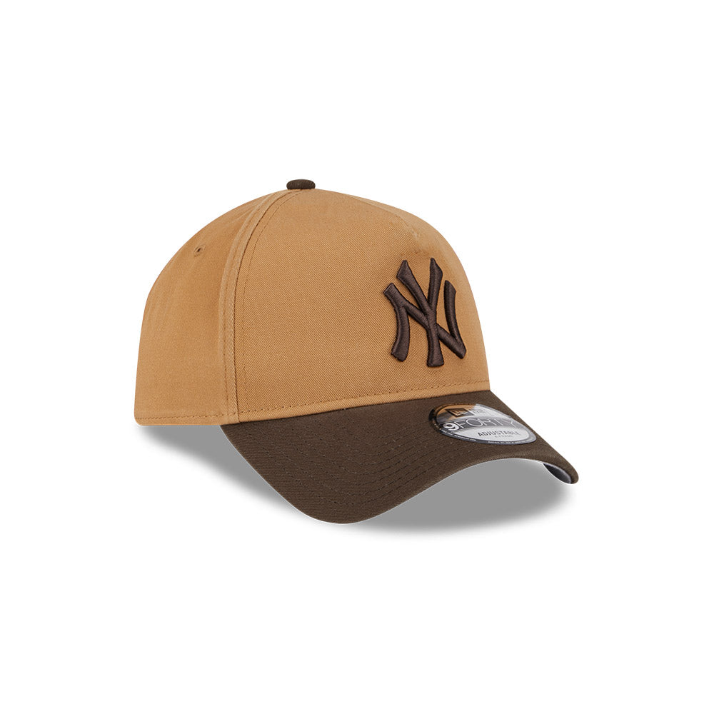 9FORTY A-Frame New York Yankees 2 Shade Wash Walnut Snapback