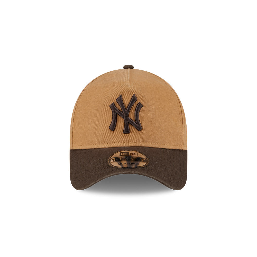 9FORTY A-Frame New York Yankees 2 Shade Wash Walnut Snapback