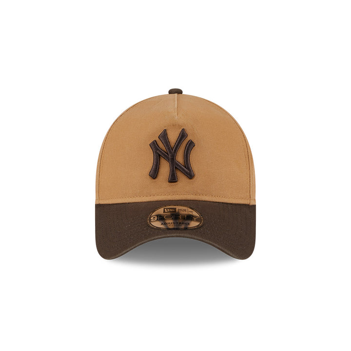 9FORTY A-Frame New York Yankees 2 Shade Wash Walnut Snapback
