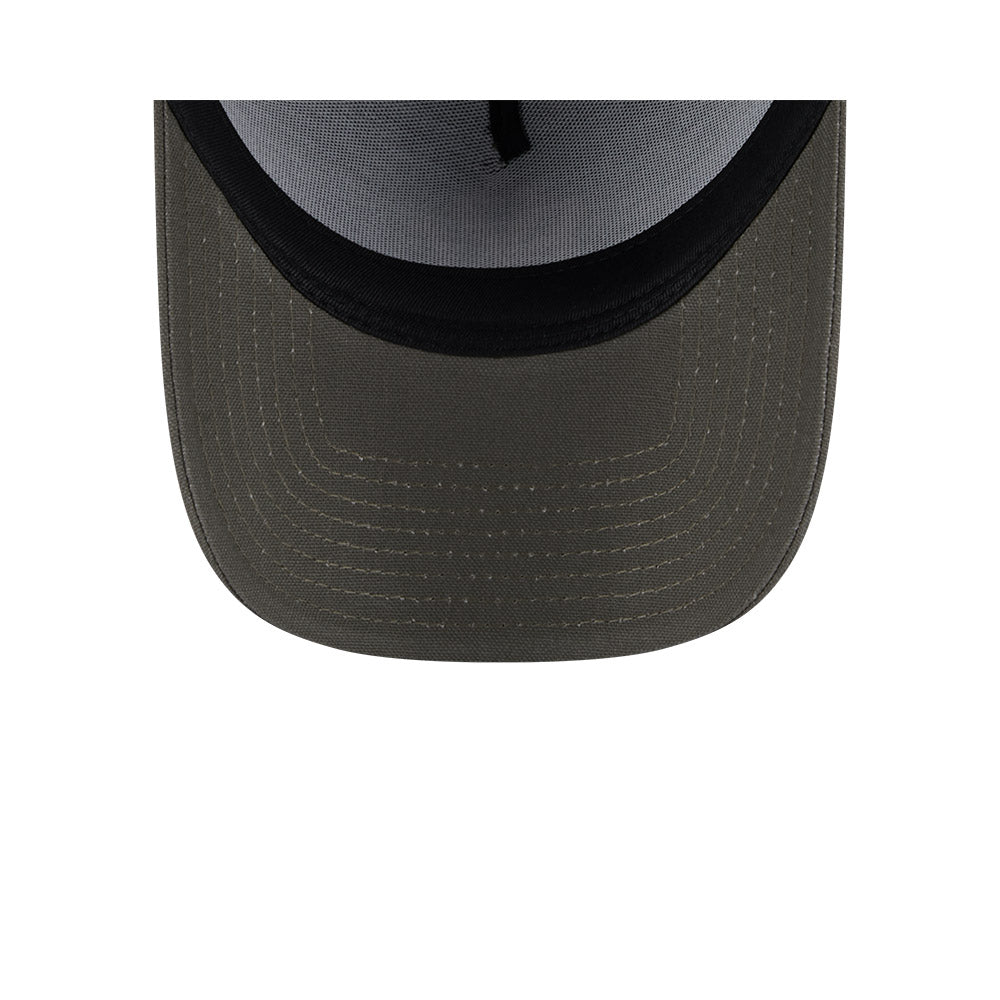 9FORTY A-Frame New York Yankees Moss Canvas Chainstitching Dark Moss Snapback