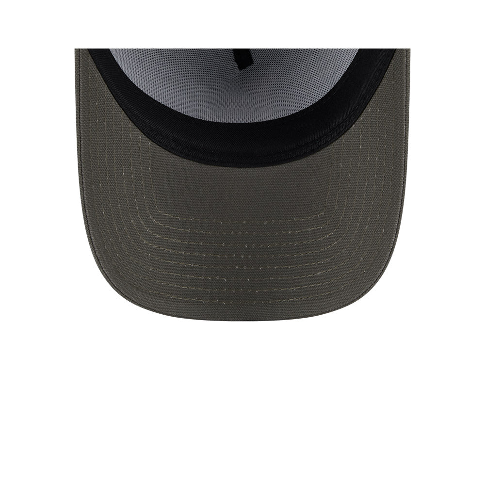 9FORTY A-Frame Los Angeles Dodgers Moss Canvas Chainstitching Dark Moss Snapback