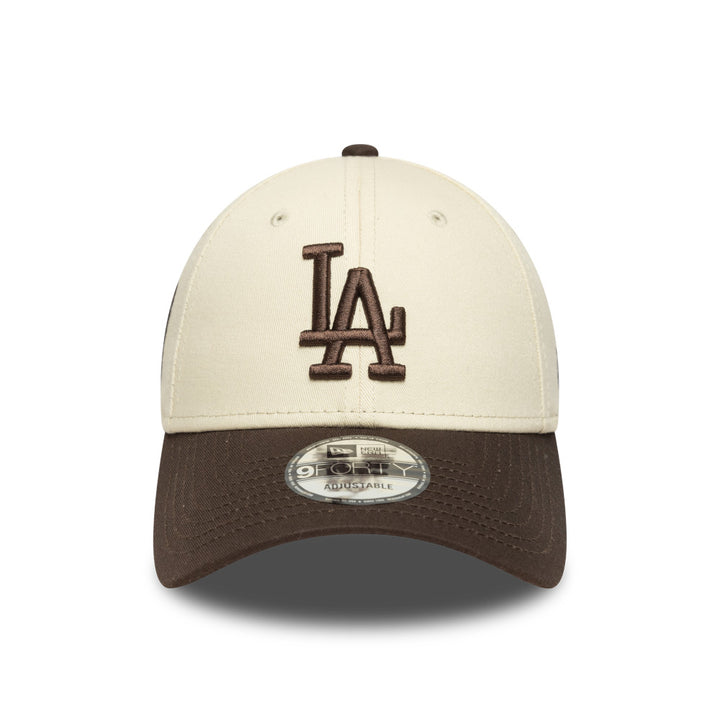 9FORTY Los Angeles Dodgers Side Patch 2-Tone Brown Visor Light Cream Adjustable