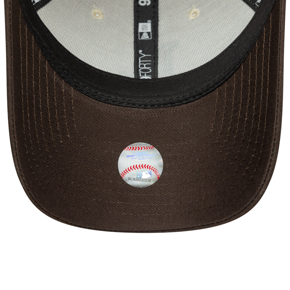 9FORTY Los Angeles Dodgers Side Patch 2-Tone Brown Visor Light Cream Adjustable