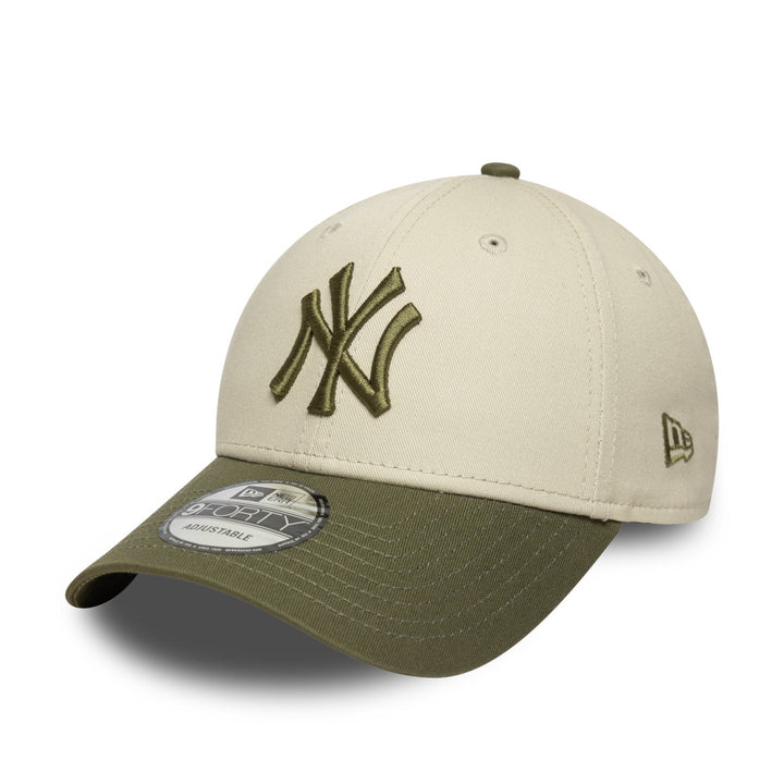 9FORTY New York Yankees Side Patch 2-Tone New Olive Visor Stone Adjustable