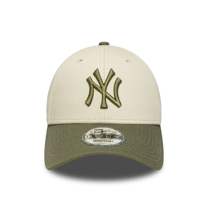 9FORTY New York Yankees Side Patch 2-Tone New Olive Visor Stone Adjustable