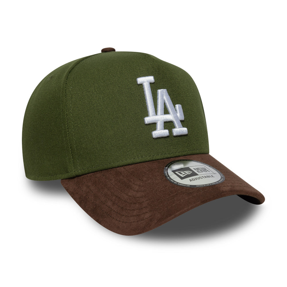 9FORTY E-Frame Los Angeles Dodgers Suede Visor Rifle Green Burnt Wood Snapback