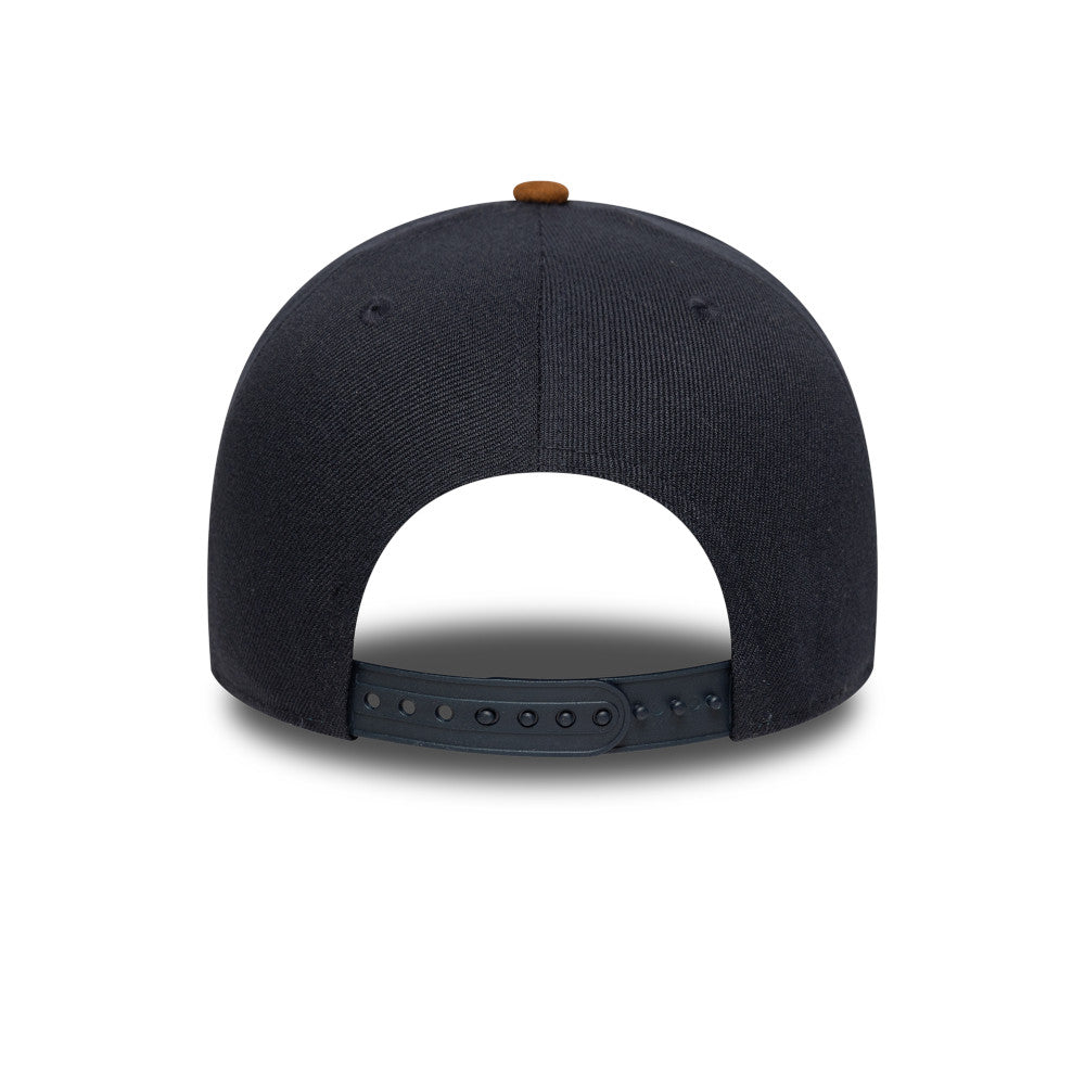 9FORTY E-Frame Los Angeles Dodgers Suede Visor Navy Camel Suede Snapback