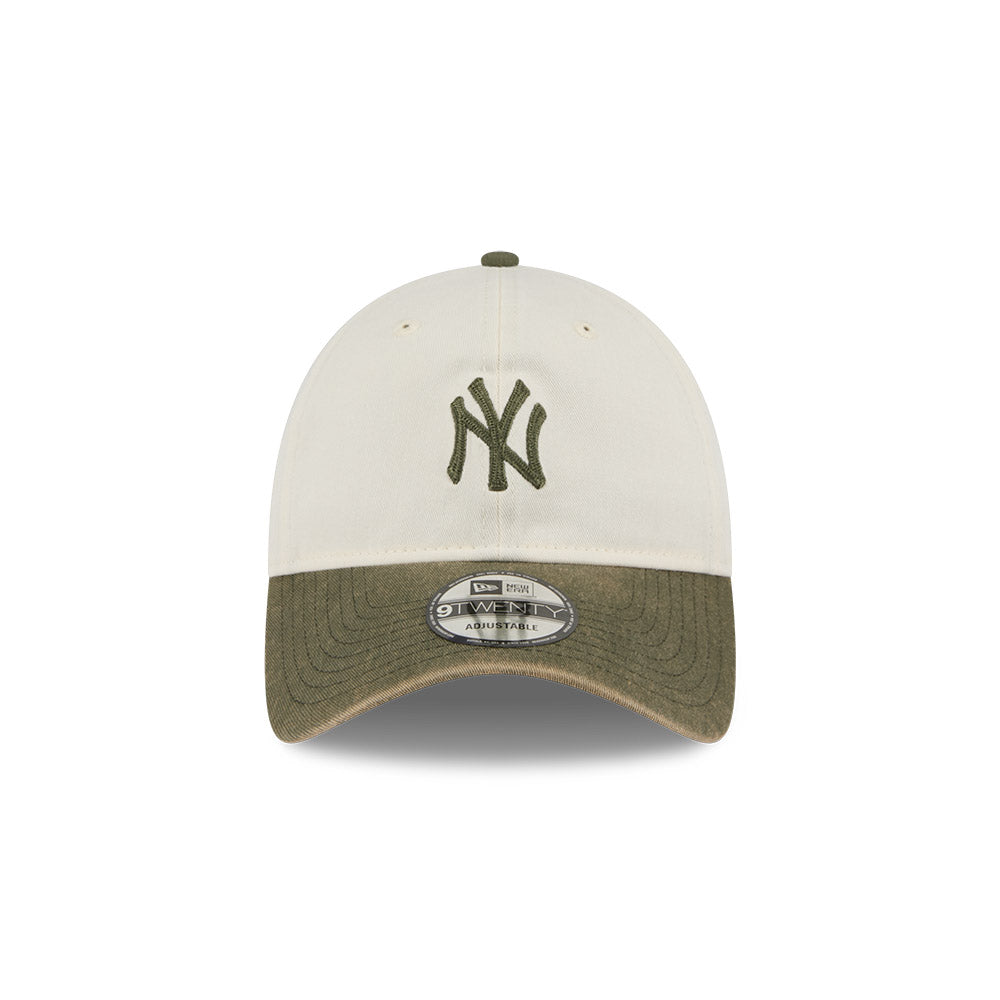 9TWENTY New York Yankess 2-Tone Snow Wash New Olive Visor Stone Adjustable