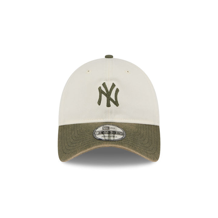 9TWENTY New York Yankess 2-Tone Snow Wash New Olive Visor Stone Adjustable