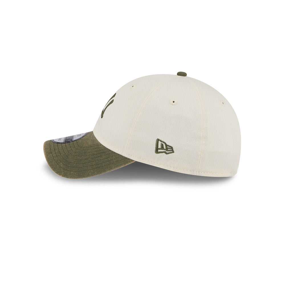 9TWENTY New York Yankess 2-Tone Snow Wash New Olive Visor Stone Adjustable