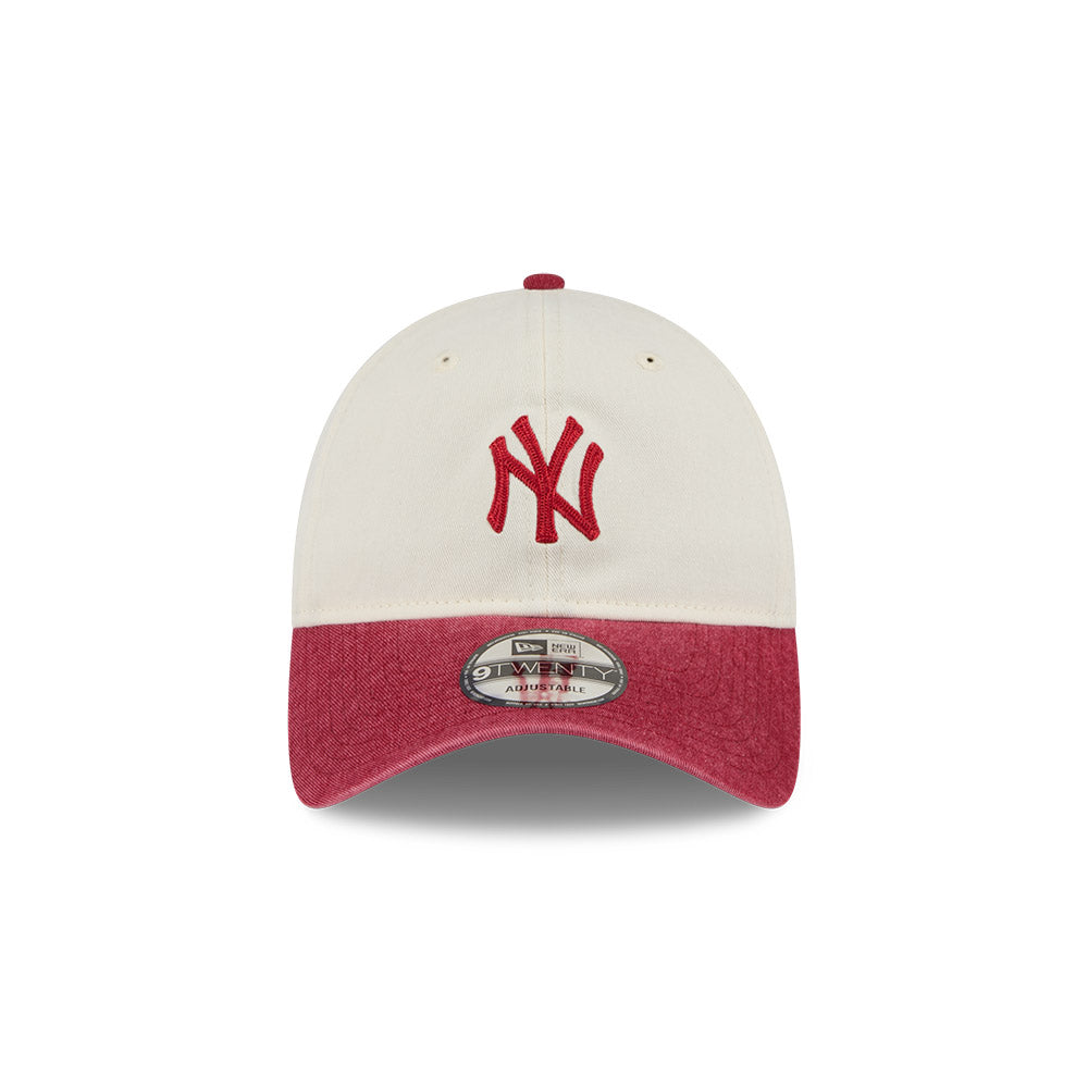 9TWENTY New York Yankess 2-Tone Snow Wash Red Visor Stone Adjustable