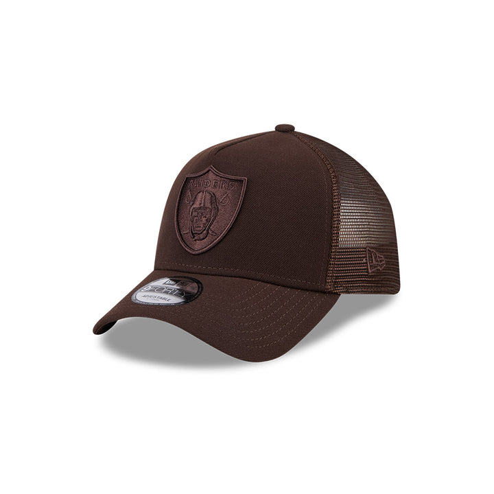 9FORTY A-Frame Trucker Las Vegas Raiders Burnt Wood Brown Snapback