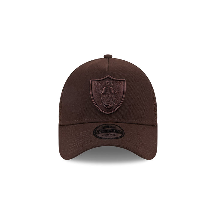 9FORTY A-Frame Trucker Las Vegas Raiders Burnt Wood Brown Snapback