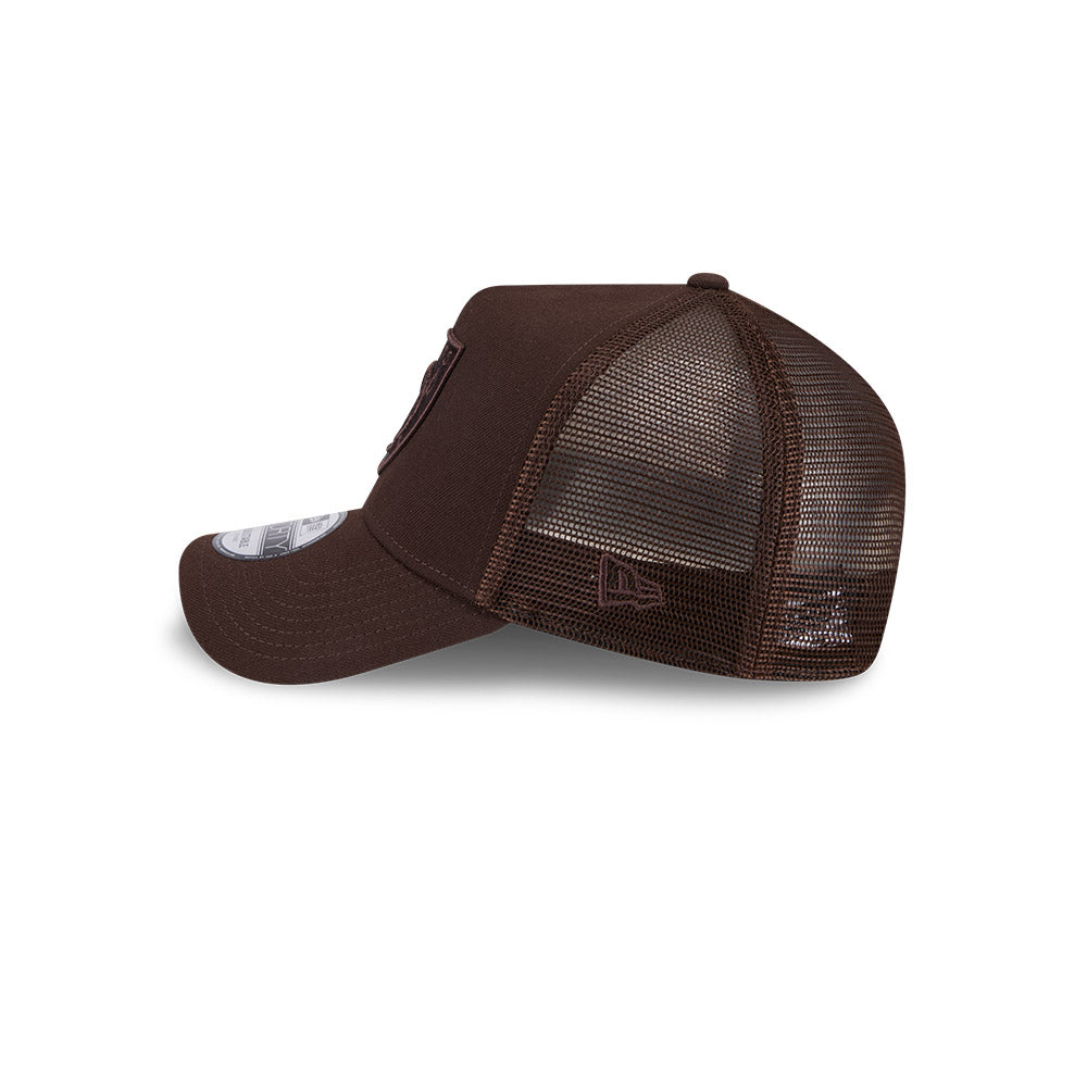 9FORTY A-Frame Trucker Las Vegas Raiders Burnt Wood Brown Snapback