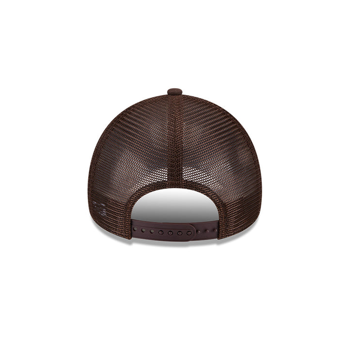 9FORTY A-Frame Trucker  Los Angeles Dodgers Burnt Wood Brown Snapback