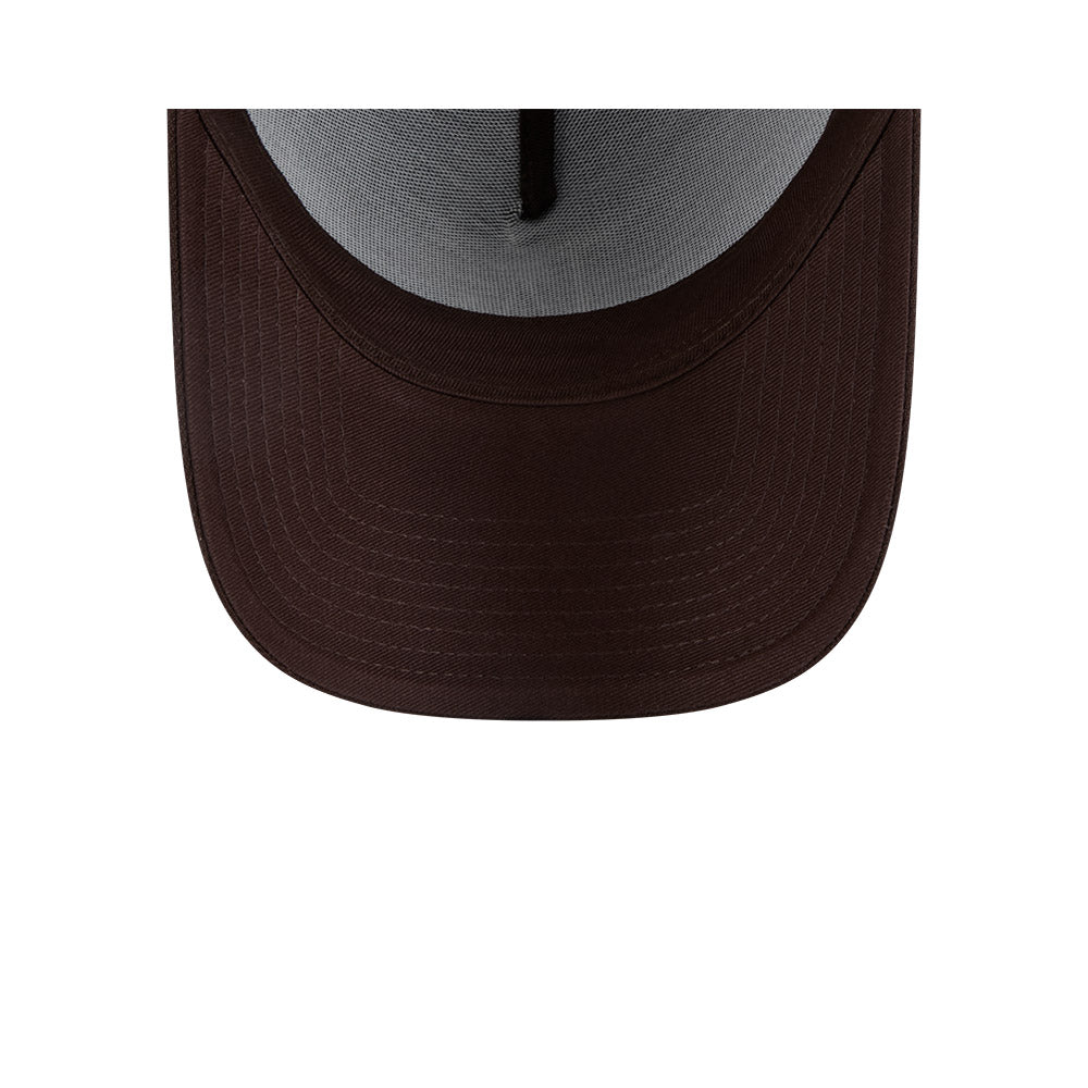 9FORTY A-Frame Trucker  Los Angeles Dodgers Burnt Wood Brown Snapback