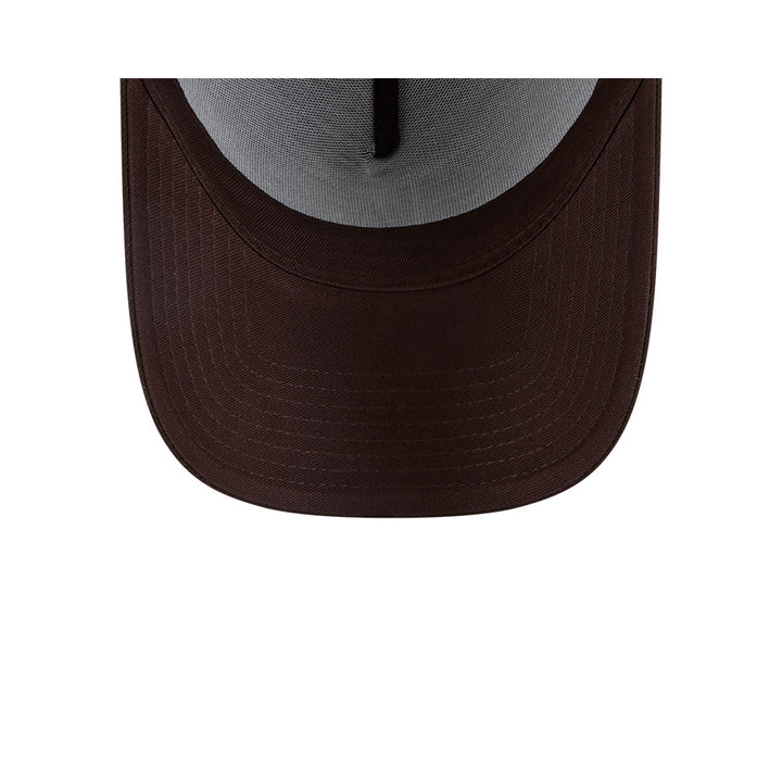 9FORTY A-Frame Trucker  Los Angeles Dodgers Burnt Wood Brown Snapback