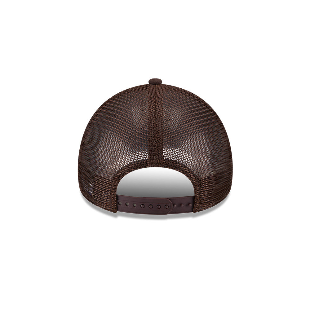 9FORTY A-Frame Trucker New York Yankees Burnt Wood Brown Snapback