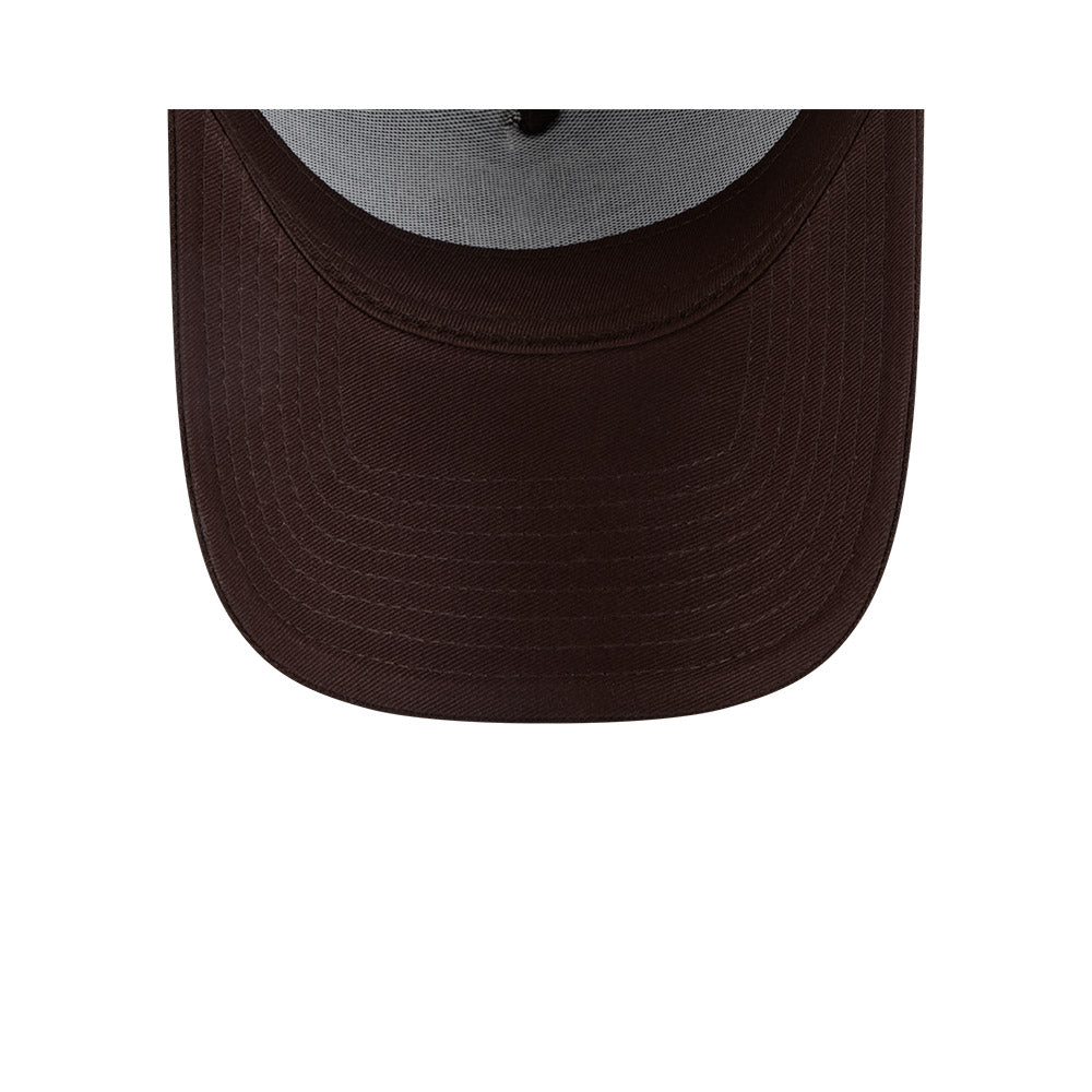 9FORTY A-Frame Trucker New York Yankees Burnt Wood Brown Snapback