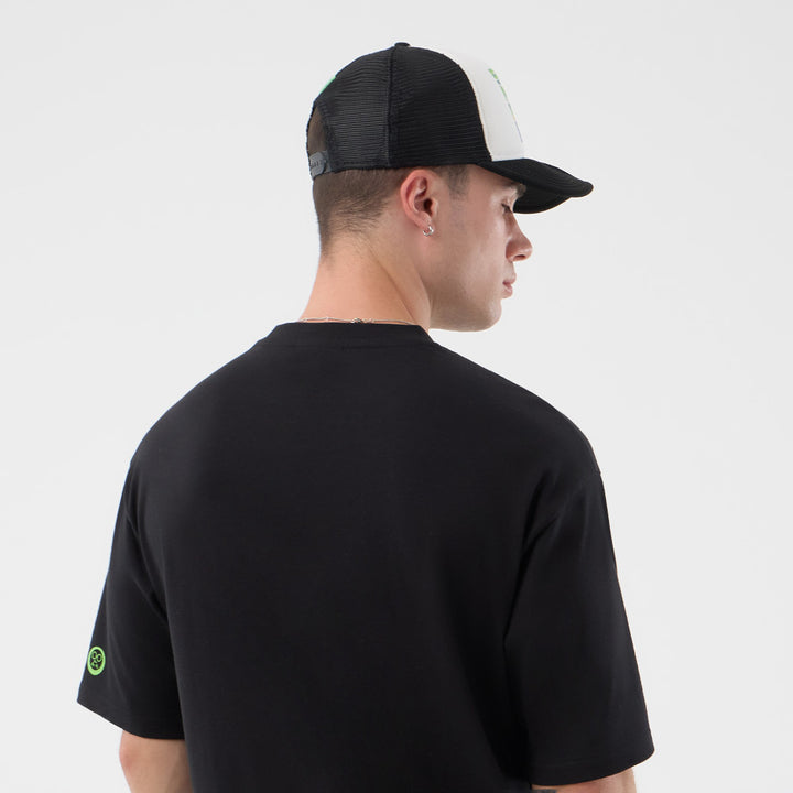 New Era x Netflix Sakamoto Days Black Oversized Short Sleeve T-Shirt