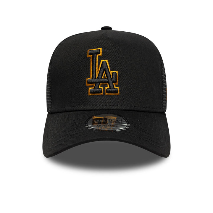 9FORTY E-Frame Trucker Los Angeles Dodgers Outline Black Snapback