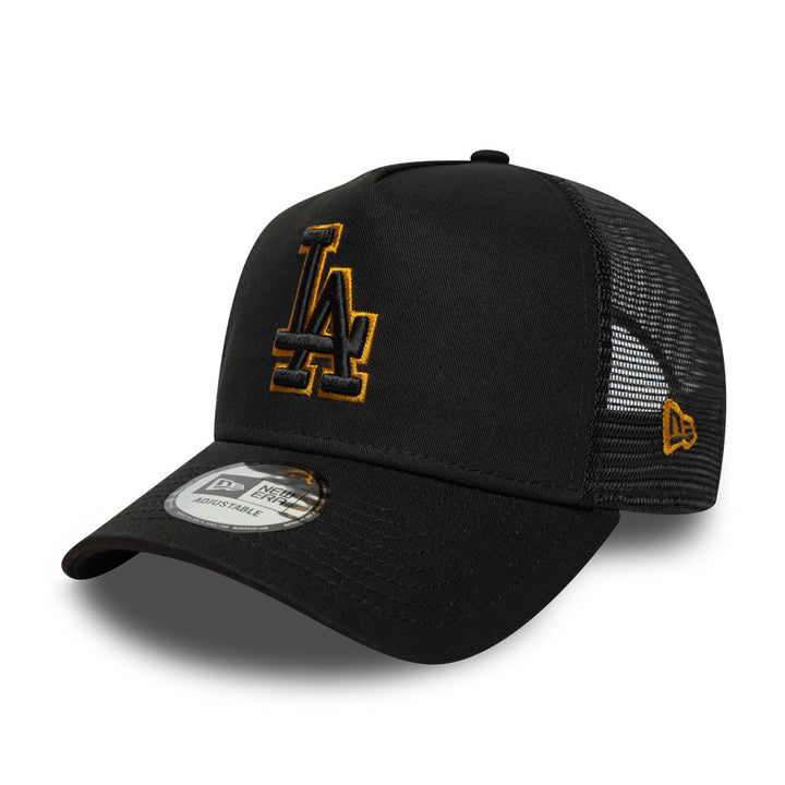 9FORTY E-Frame Trucker Los Angeles Dodgers Outline Black Snapback