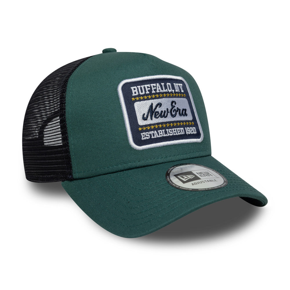 9FORTY E-Frame Trucker New Era Patch Trucker Pine Needle Green Snapback