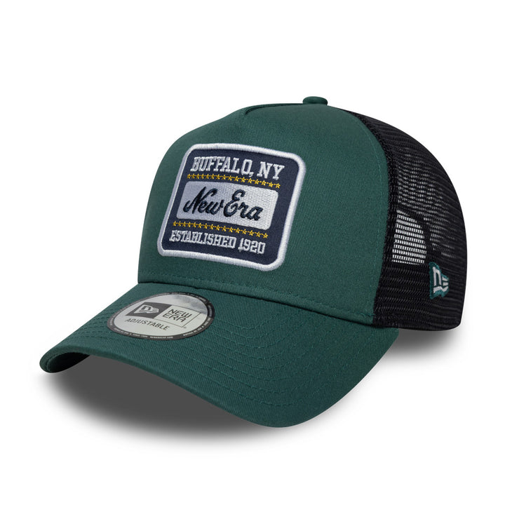 9FORTY E-Frame Trucker New Era Patch Trucker Pine Needle Green Snapback