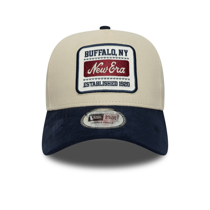 9FORTY E-Frame New Era Patch Suede 2-Tone Navy Visor Light Cream Snapback