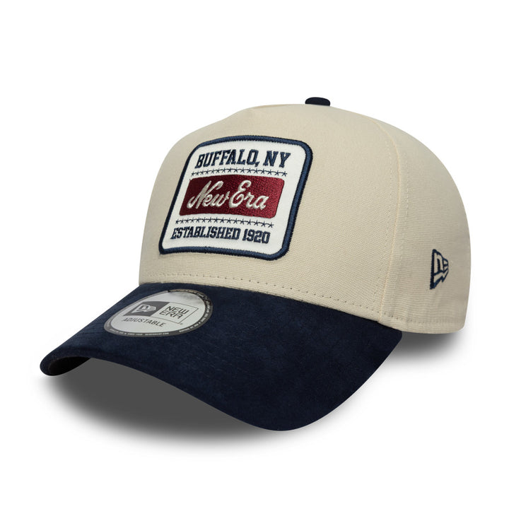 9FORTY E-Frame New Era Patch Suede 2-Tone Navy Visor Light Cream Snapback