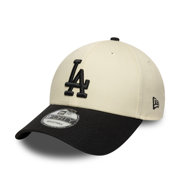 9FORTY Los Angeles Dodgers Color Block 2-Tone Black Visor Light Cream Adjustable