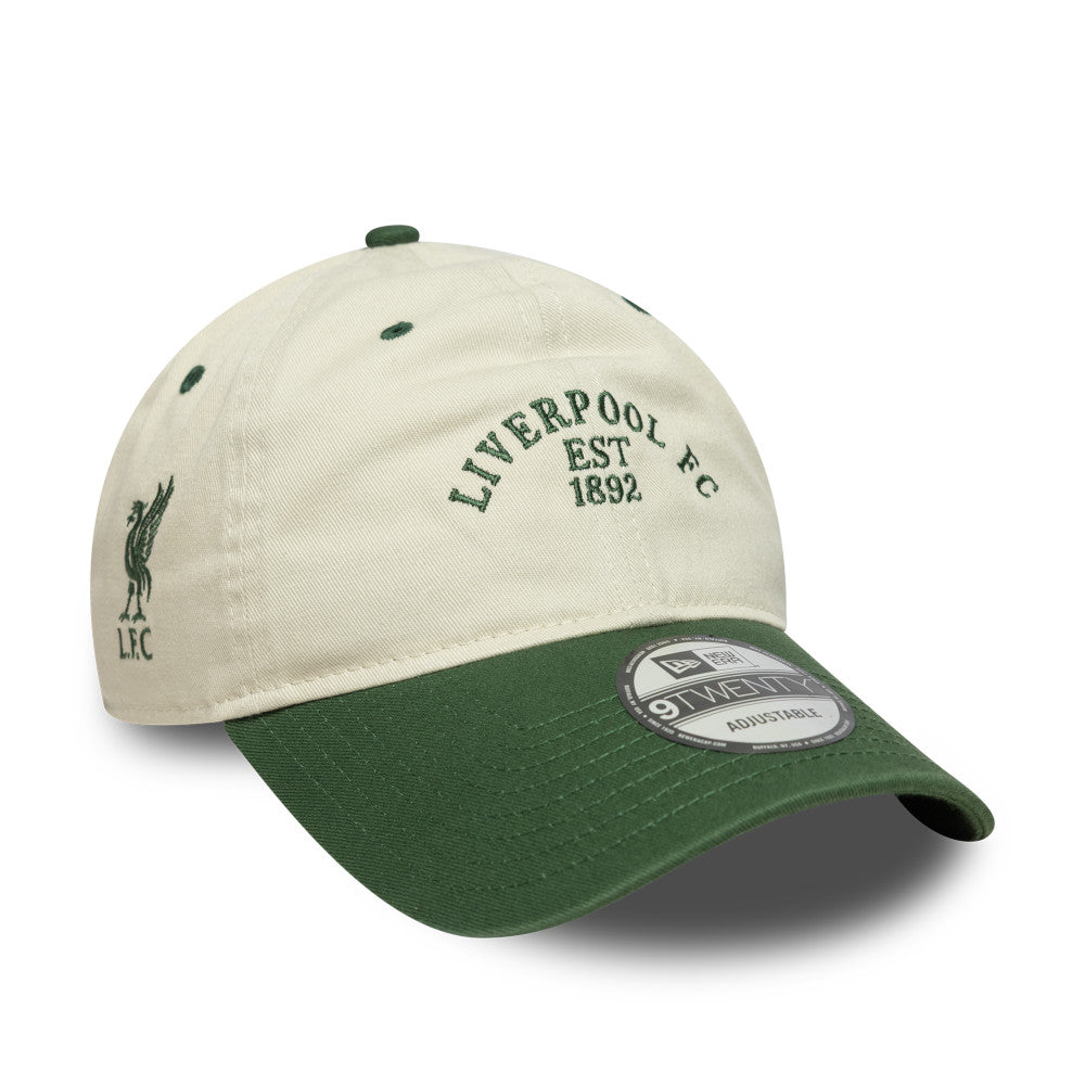 New Era 9TWENTY Liverpool FC Contrast Ivory Dark Green Adjustable