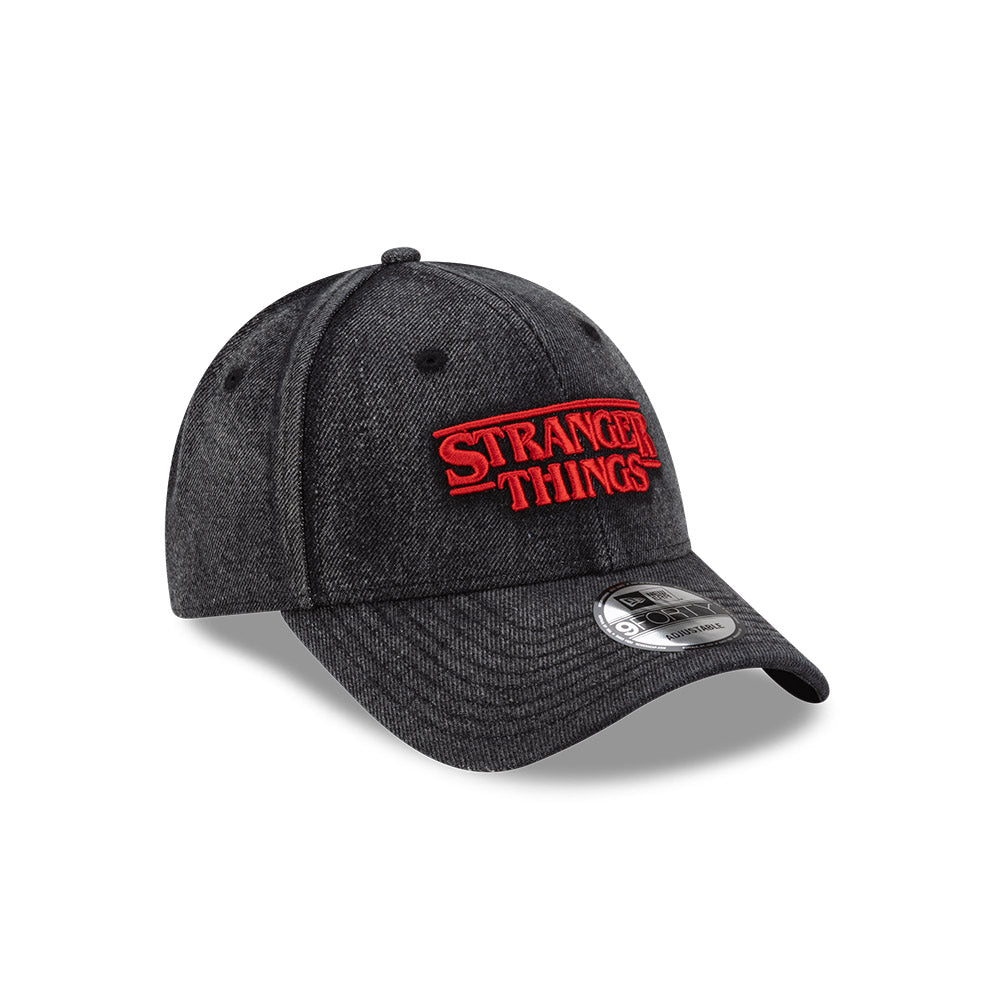 9FORTY Stranger Things Distressed Black Adjustable