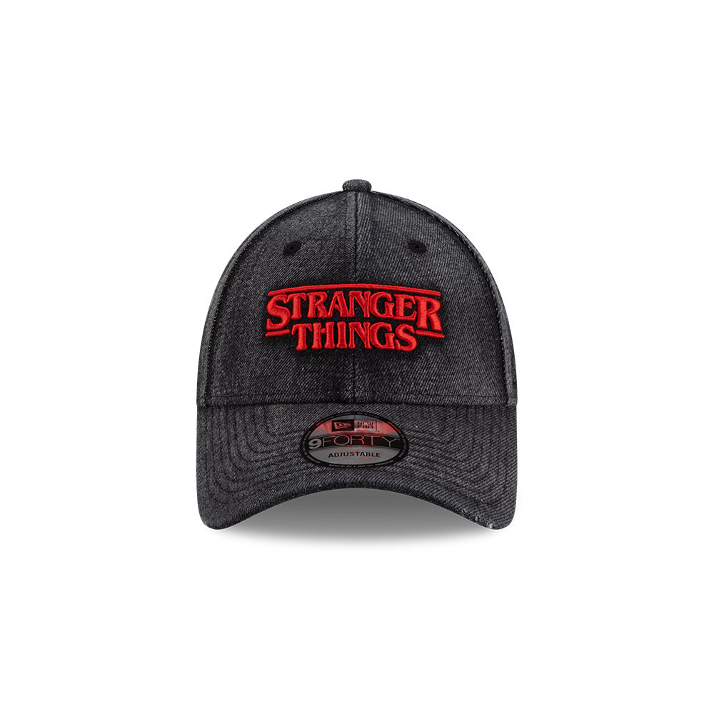 9FORTY Stranger Things Distressed Black Adjustable
