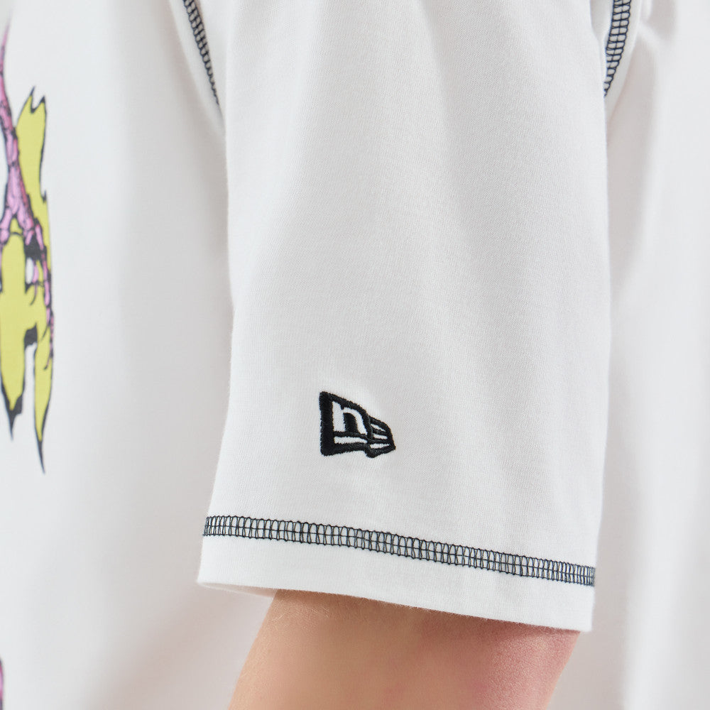 New Era Stranger Things White Oversized Short Sleeve T-Shirt