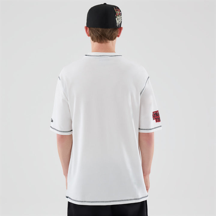 New Era Stranger Things White Oversized Short Sleeve T-Shirt