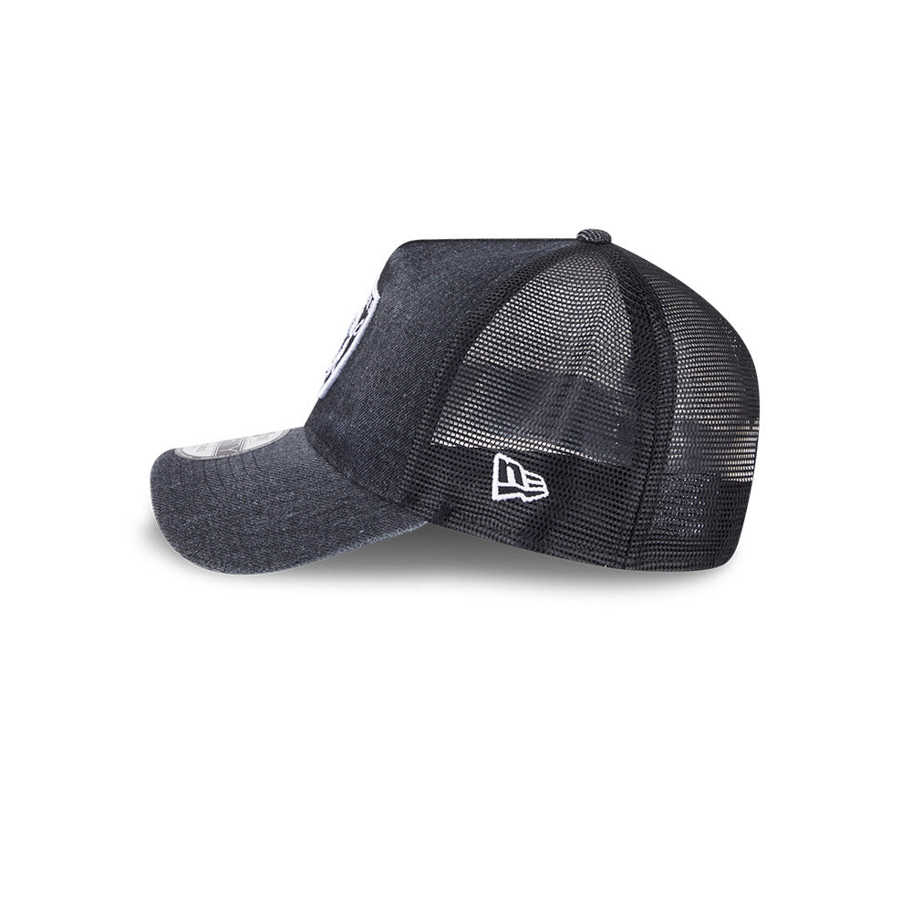 9FORTY A-Frame Trucker Las Vegas Raiders Washed Denim Black Snapback