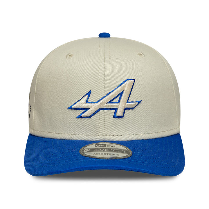 9SEVENTY Alpine Racing Contrast Visor Ivory Stretch Snapback