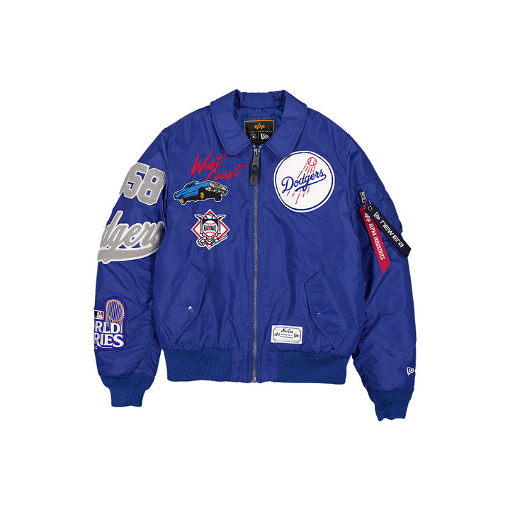 Los Angeles Dodgers MLB x Alpha Industries Light Royal Collared Bomber Jacket
