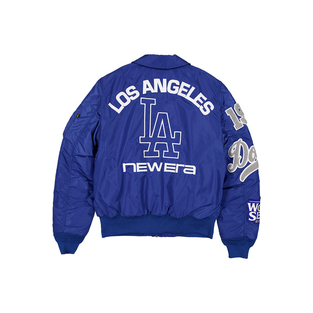 Los Angeles Dodgers MLB x Alpha Industries Light Royal Collared Bomber Jacket