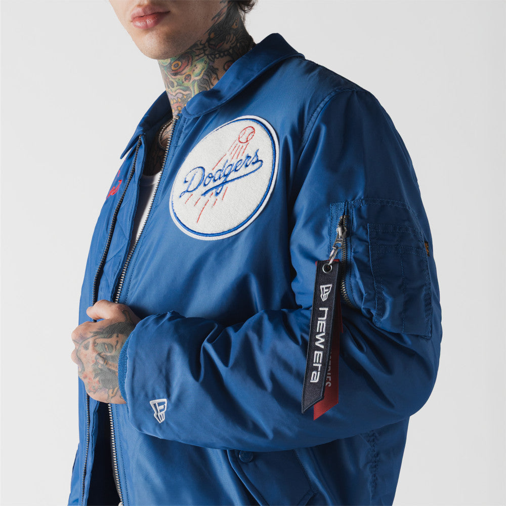 Los Angeles Dodgers MLB x Alpha Industries Light Royal Collared Bomber Jacket