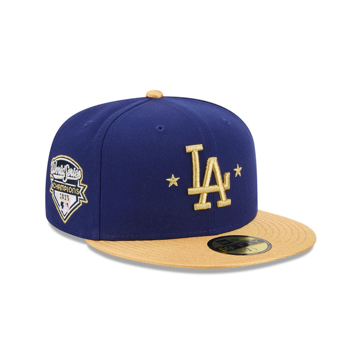 59FIFTY Los Angeles Dodgers MLB Gold Sidepatch Royal Blue Fitted