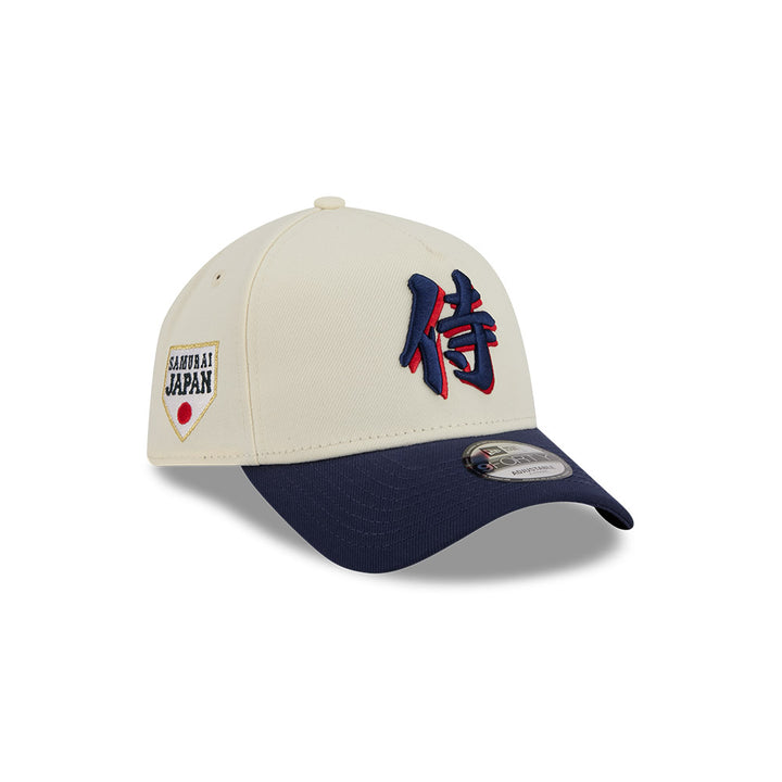 9FORTY A-Frame Japan World Baseball Classic Samurai Kanji Chrome White Snapback