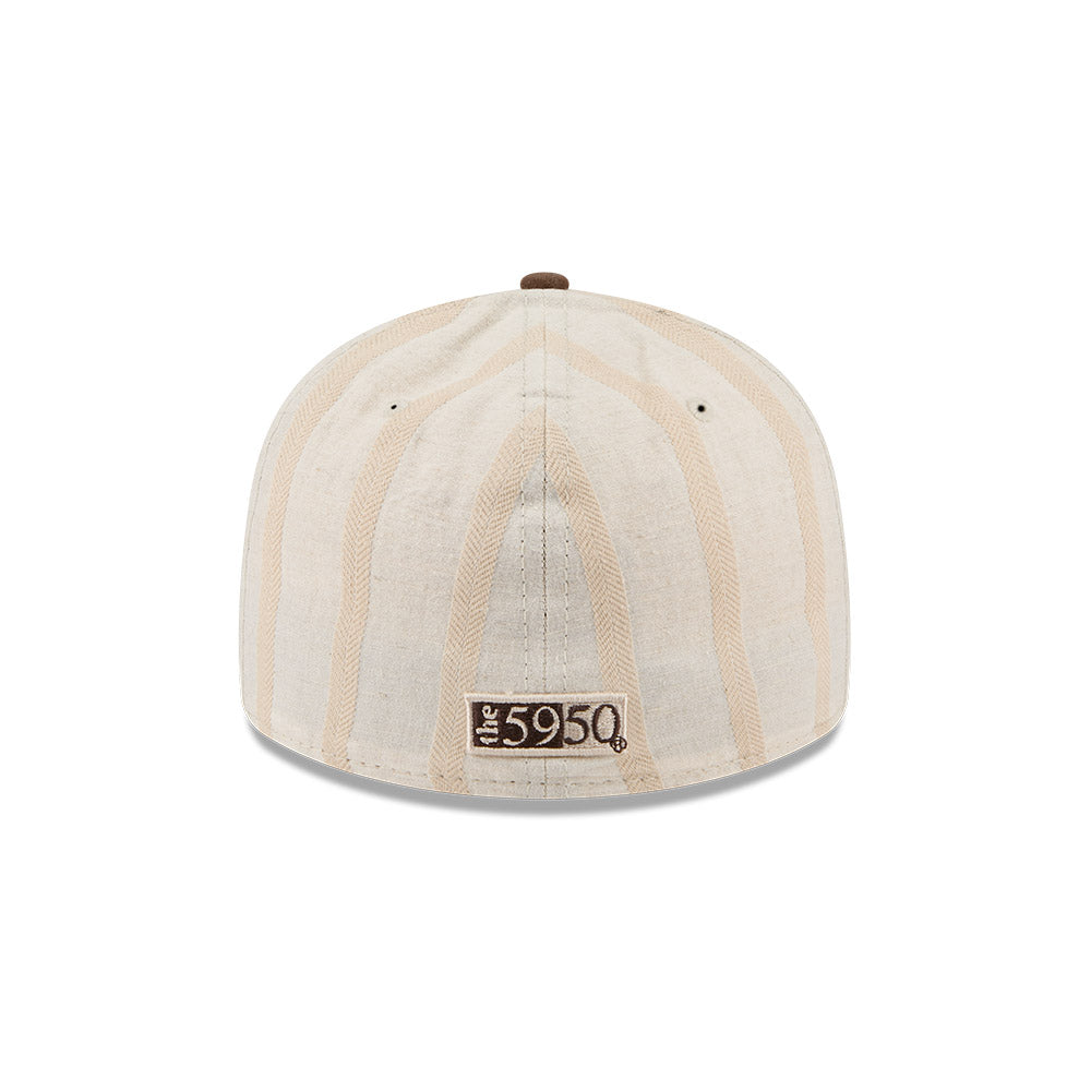 59FIFTY Low Profile New Era 59FIFTY® Day Vintage Stripe Linen Beige Fitted